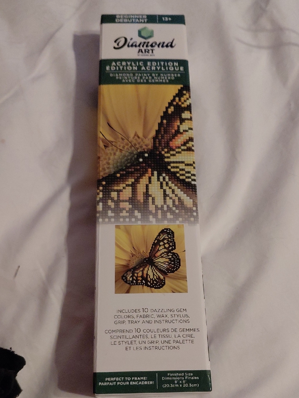 Diamond Art Acrylic Edition Butterfly Diamond Painting Kit - Yellow & Brown